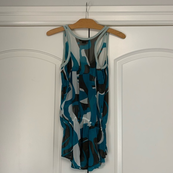 ❤️Armani Exchange Blouse Sheer Sleeveles Racerback - Picture 5 of 6